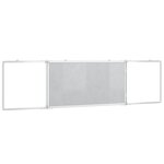 vidaXL Tableau blanc magnétique pliable 160x40x1 7 cm aluminium
