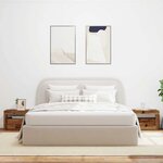 vidaXL Tables de chevet 2 Pièces avec LED vieux bois 60x35x40 cm