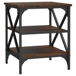 vidaXL Tables d'appoint 2 Pièces Chêne marron 40x42x50 cm Bois ingénierie