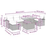 vidaXL Salon de jardin avec coussins 8 Pièces beige résine tressée