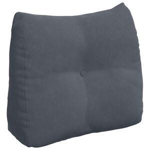 vidaXL Coussin de Dos Gris foncé 60 x 24 x 50 cm Velours