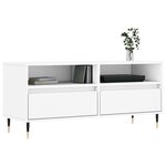 vidaXL Meuble TV blanc 100x34 5x44 5 cm bois d'ingénierie