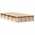 vidaXL Cadre de lit Cire marron 75 x 190 cm Bois de pin massif