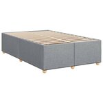 vidaXL Sommier à lattes de lit et matelas gris clair 120x190 cm tissu