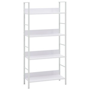 vidaXL Bibliothèque à 4 niveaux blanc 60x27 6x124 5 cm bois ingénierie