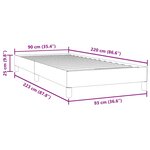 vidaXL Sommier à lattes de lit sans matelas noir 90x220 cm velours
