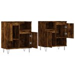 vidaXL Buffets 2 Pièces chêne fumé bois d'ingénierie