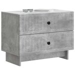 vidaXL Cabinet de chevet Gris béton 62 x 34 5 x 47 5 cm