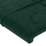 vidaXL Tête de lit avec oreilles Vert foncé 103x23x78/88 cm Velours