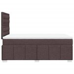 vidaXL Sommier à lattes de lit et matelas marron foncé 120x190cm tissu