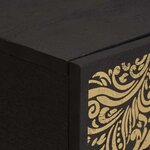 vidaXL Table basse Noir 100 x 54 x 40 cm Bois de mangue massif