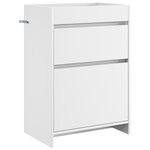 vidaXL Meuble sous lavabo de salle de bain Blanc 56 x 37 5 x 81 cm