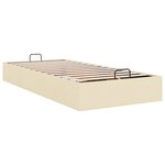 vidaXL Cadre de lit ottoman sans matelas crème 90x190 cm tissu