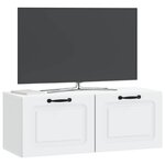 vidaXL Meuble TV mural Blanc 78 5 x 31 x 30 cm Bois d'ingénierie