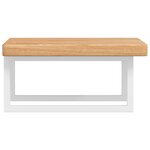 vidaXL Étagère de vasque murale acier et bois de chêne massif