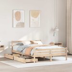 vidaXL Cadre de lit sans matelas 140x200 cm bois massif de pin