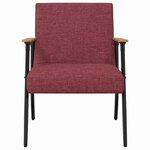 vidaXL fauteuil Bordeaux 59 x 75 x 78 cm tissu