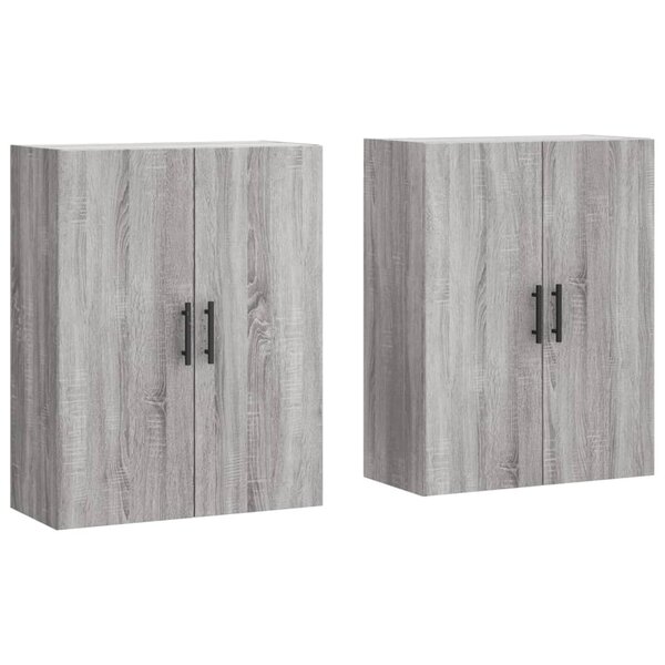 vidaXL Armoires murales 2 Pièces sonoma gris 69 5x34x90 cm