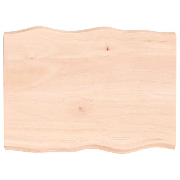 vidaXL Dessus de table bois massif non traité bordure assortie