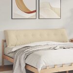 vidaXL Coussin de Dos Crème 200 x 19 x 50 cm tissu