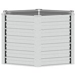 vidaXL Lit surélevé de jardin 129x77 cm Acier galvanisé Argenté
