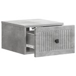 vidaXL Cabinet de chevet mural 2 pièces Gris béton 33 x 34 5 x 20 cm