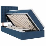 vidaXL Lit avec rangement et matelas Bleu 90 x 200 cm tissu