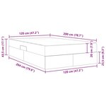 vidaXL Lit avec rangement et matelas Gris foncé 120 x 200 cm Polyester