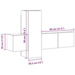 vidaXL Ensemble de meubles TV 3 Pièces Blanc Bois d'ingénierie