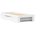 vidaXL Cadre de lit sans matelas blanc 90x200 cm bois d'ingénierie