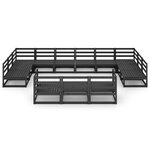 vidaXL Salon de jardin 13 Pièces bois de pin massif