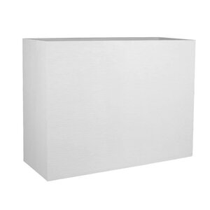 EDA PLASTIQUE Bac a fleurs Muret Loft Graphit - 46 L - 78,5 x 29,5 x 60 cm - Blanc cérusé