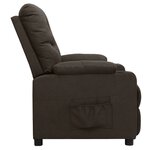 vidaXL Fauteuil Marron foncé Tissu