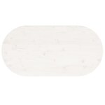 vidaXL Dessus de table blanc 90x45x2 5 cm bois de pin massif ovale