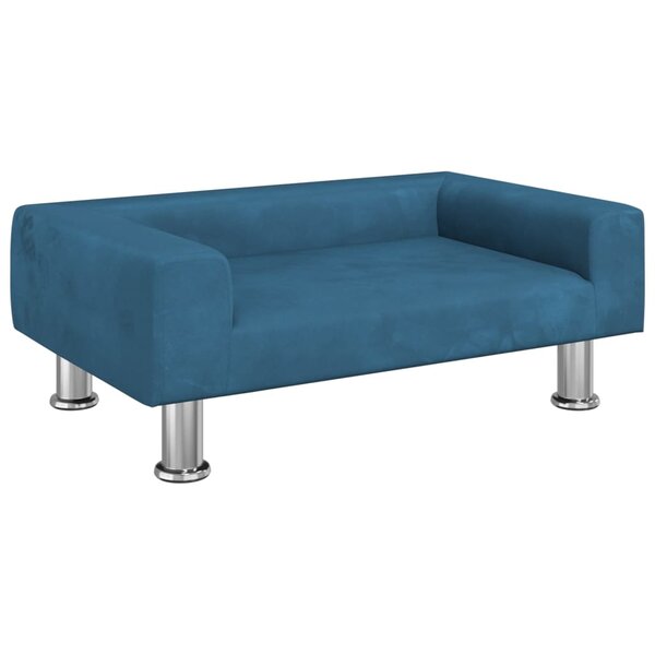vidaXL Canapé pour enfants bleu 70x45x26 5 cm velours