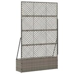 vidaXL Jardinière Gris 105 x 30 x 170 cm Métal