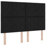 vidaXL Lit à ressorts Noir 140 x 190 cm tissu & Bois d'ingénierie