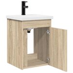 vidaXL Meuble de salle de bain avec robinet Chêne Sonoma