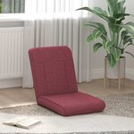 vidaXL Fauteuil de sol ajustable Bordeaux Tissu