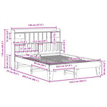 vidaXL Cadre de lit sans matelas 140x200 cm bois massif de pin