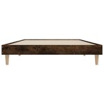 vidaXL Cadre de lit sans matelas chêne fumé 100x200 cm bois ingénierie