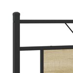 vidaXL Cadre de lit en métal sans matelas chêne sonoma 183x213 cm