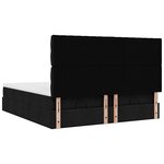 VidaXL Cadre de lit ottoman avec matelas noir 200x200cm tissu