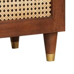 vidaXL Buffet Marron 60 x 33.5 x 75 cm Rotin et bois de mango massif