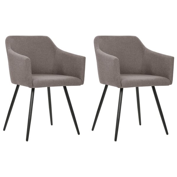 vidaXL Chaises à manger lot de 2 taupe tissu