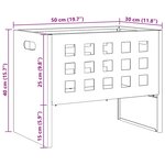 vidaXL Braise Marron 50 x 30 x 40 cm Acier résistant aux intempéries