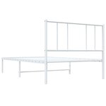 vidaXL Cadre de lit métal sans matelas et tête de lit blanc 100x200 cm
