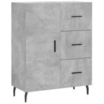 vidaXL Buffet gris béton 69 5x34x90 cm bois d'ingénierie