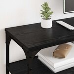 vidaXL Meuble TV Chêne noir 200 x 30 x 50 cm Bois d'ingénierie et fer