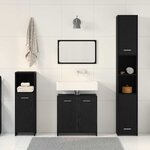 vidaXL Set de Meubles de Salle de Bain avec étagère 4 Pièces Chêne noir